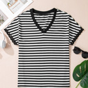 Black Large Stevie Delicate Trim Casual Tee