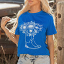  Sunflower Boots Western Fashion Tee