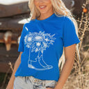  Sunflower Boots Western Fashion Tee