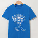  Sunflower Boots Western Fashion Tee
