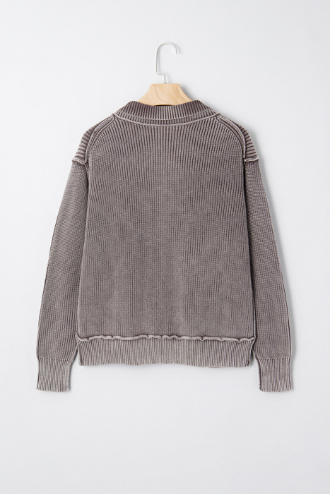 Sunny Patchwork Knit Open Sweater