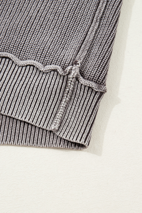 Sunny Patchwork Knit Open Sweater