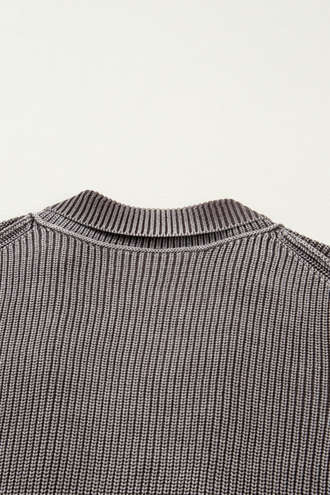 Sunny Patchwork Knit Open Sweater