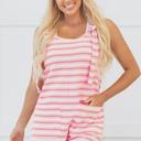  Sunny Stripe Pocket Romper