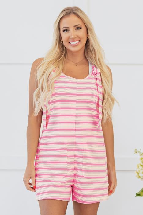 Sunny Stripe Pocket Romper