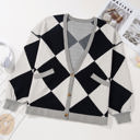 Black Large Sutton Buttoned Loose Cardigan