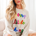  Sylevi Graphic Ribbed Loose Sweatshirt
