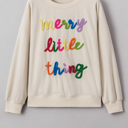  Sylevi Graphic Ribbed Loose Sweatshirt