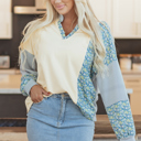  Syllena Collared Boxy Fit Sweatshirt