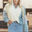  Syllena Collared Boxy Fit Sweatshirt