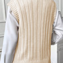  Sylvia Cable Knit High Neck Sweater Vest