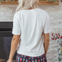  Sylvia Claus Plaid Letter Tee