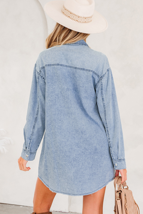Takina Raw Hem Loose Shirt