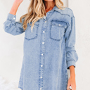  Takina Raw Hem Loose Shirt