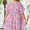  Talia Plus Size Floral Short Sleeve Flare Dress
