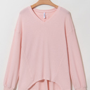  Talinia Shoulder Loose Blouse Long Sleeve Top