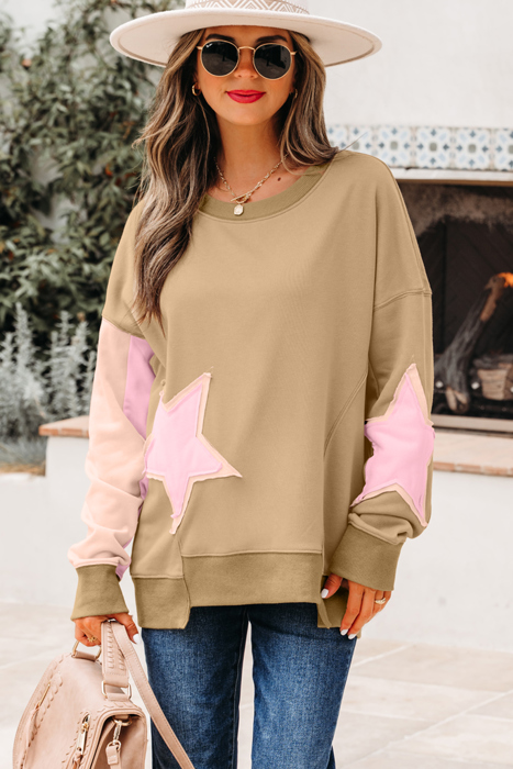 Talinia Shoulder Loose Blouse Long Sleeve Top