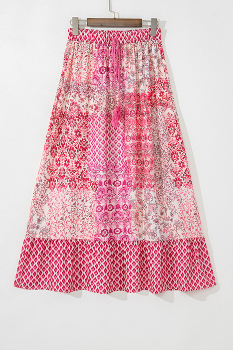 Tasora Elastic Waistband Maxi Skirt