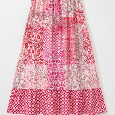 Tasora Elastic Waistband Maxi Skirt