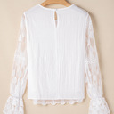  Tassa Mesh Flounce Sleeve Blouse