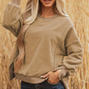  TatumFuzzy Sherpa Splicing Pullover Sweatshirt