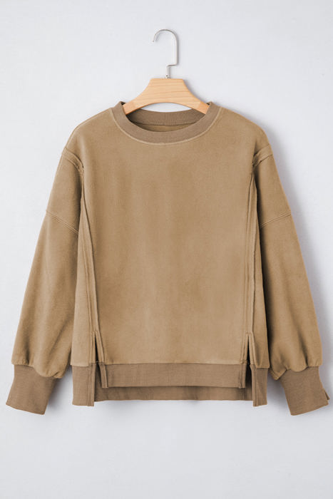 TatumFuzzy Sherpa Splicing Pullover Sweatshirt