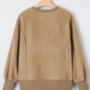  TatumFuzzy Sherpa Splicing Pullover Sweatshirt