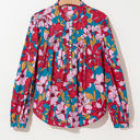  Taylor Floral Balloon Sleeve Half Buttons Blouse