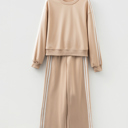  Taylor Striped Detail Crewneck Pullover