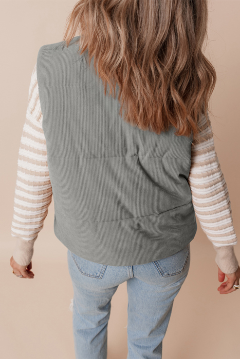 Taytum Stand Zipped Puffer Vest