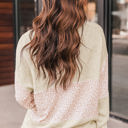  Teagan Oatmeal Colorblock Animal Print Pullover