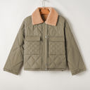  Teddy Collar Flap Pockets Quilted Puffer Jacket