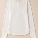  Teresa Color Waffle Half Long Sleeve Top