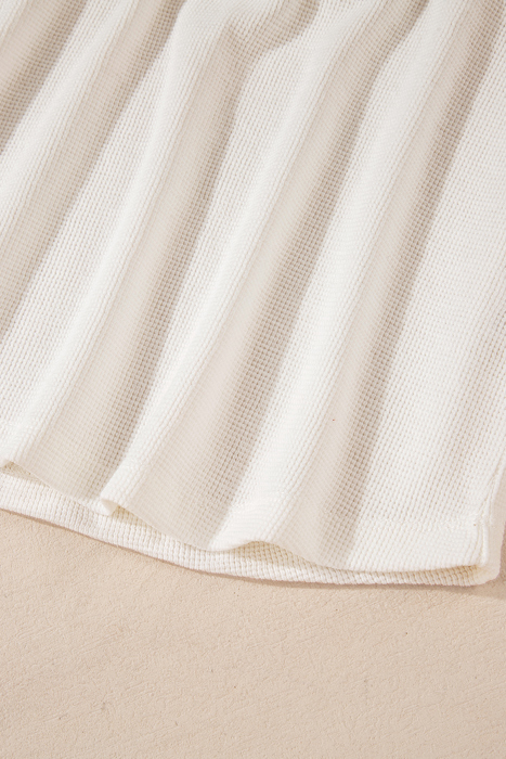 Teresa Color Waffle Half Long Sleeve Top