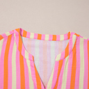  Teresa Stripe Crinkled Half PLUS Blouse