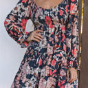  Tessa Floral Tiered Long Puff Sleeve Mini Dress