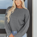 Medium Grey Medium Tessa Patchwork Drop Shoulder Sweater