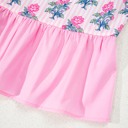  Theodora Patchwork Ruffle Hem Blouse