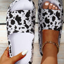 Cow Size 8 Thick Sole Slip On Slippers