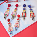  Tiana Beaded Christmas Nutcracker Earrings