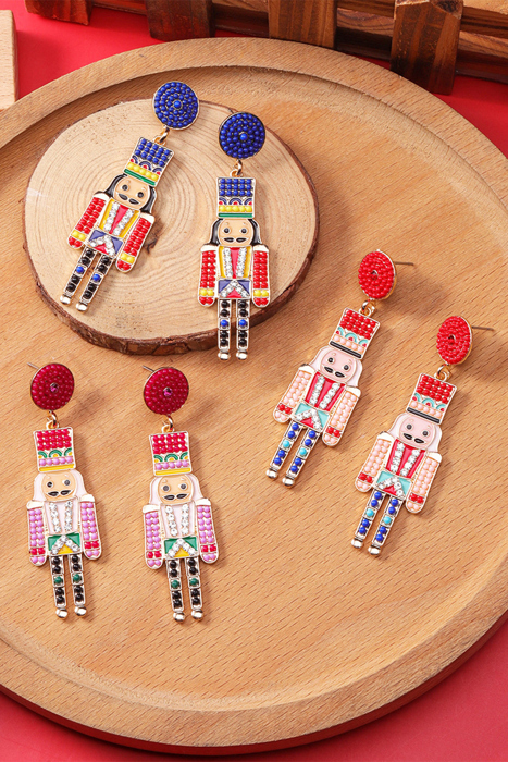 Tiana Beaded Christmas Nutcracker Earrings