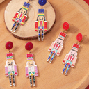  Tiana Beaded Christmas Nutcracker Earrings