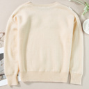  Tiana Pattern Ribbed Edge Sweater