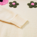  Tiana Pattern Ribbed Edge Sweater