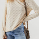  Tiffany Textured Thumbhole Sleeve Top