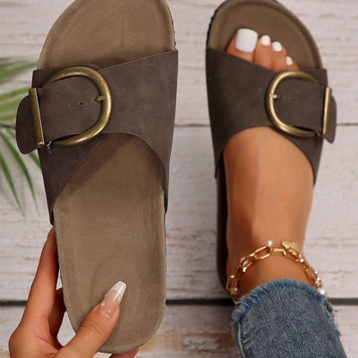 Tilly Buckle Thick Sole Slippers