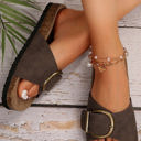  Tilly Buckle Thick Sole Slippers