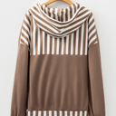  Tilly Striped Patchwork Drawstring Hoodie