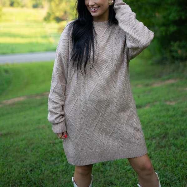 Aura cable knit tops