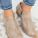  Tulip Opening Suede Ankle Boots